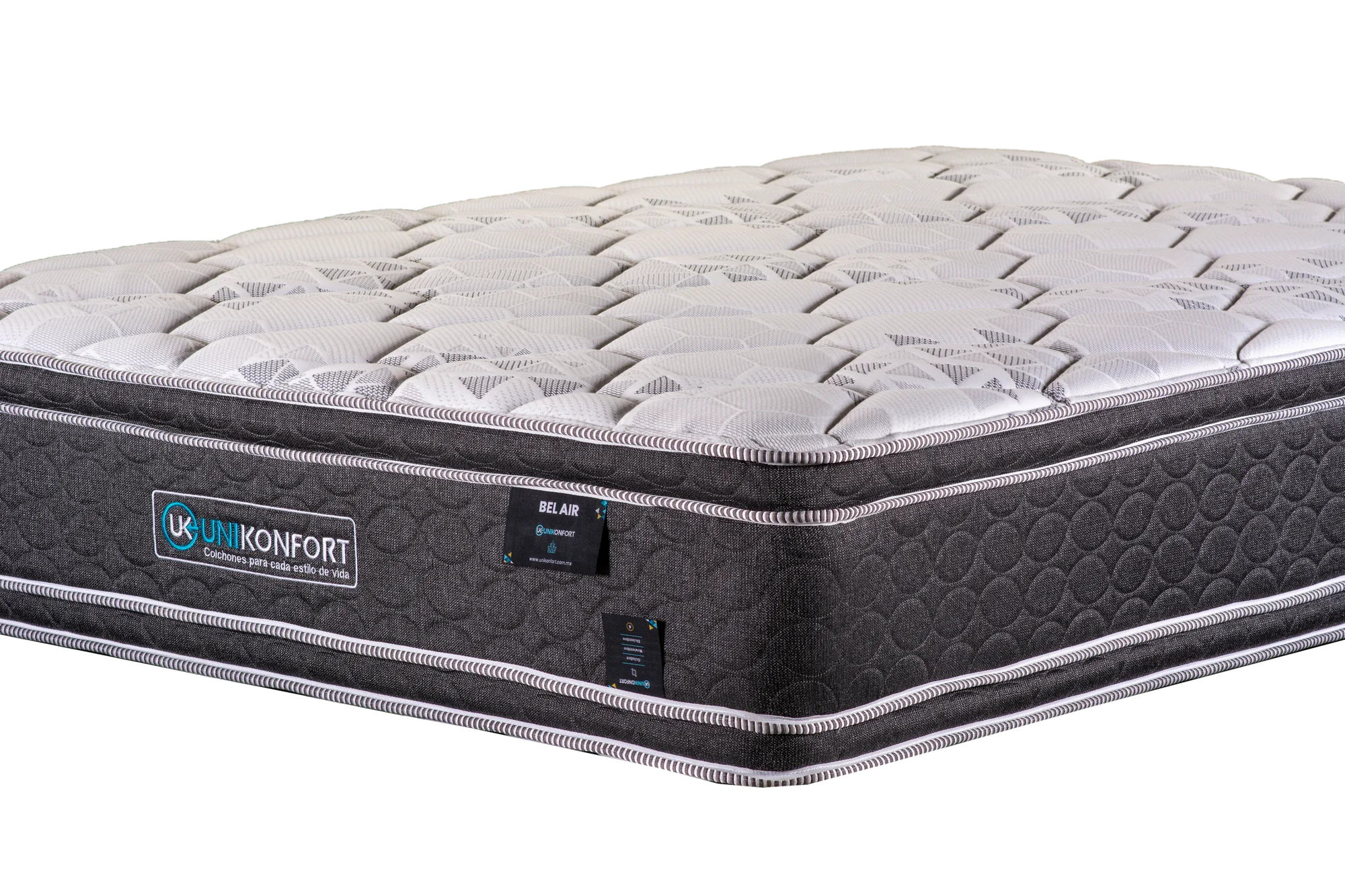 colchon doble colchoneta bel air plus volteable detalle esquina